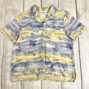 ALFRED DUNNER Women’s Button Down Linen Shirt Size 12